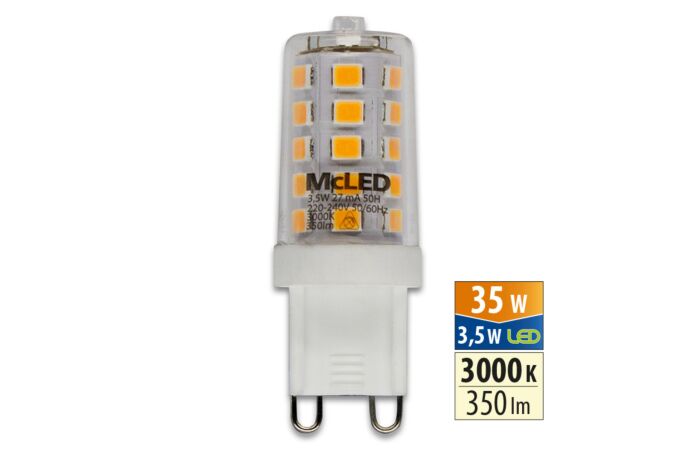MCLED Žárovka LED 3,5W-35 G9 3000K 300°