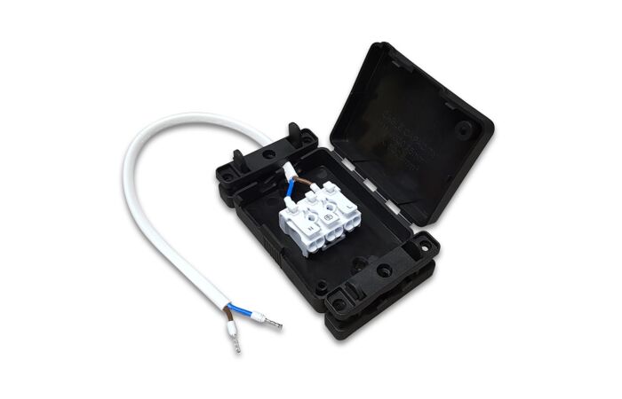 MCLED Box pro zapojení svítidel, 2x vstup, 1x výstup, 3 póly (L/N/PE), včetně kabelu 20cm, instalační