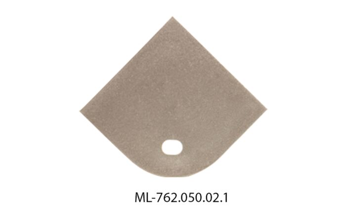 MCLED Koncovka pro RH s otvorem, stříbrná barva, 1ks