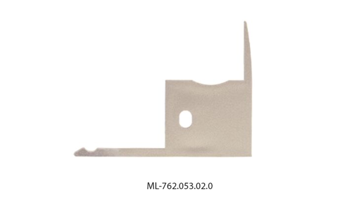 MCLED Koncovka pro RP bez otvoru stříbrná