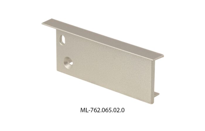 MCLED Koncovka bez otvoru pro AT, levá, stříbrná barva, 1ks