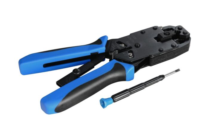 SOLARIX Klešte HT-2008AR krimpovací pro datové konektory RJ45 8p8c, RJ12 6p6c, RJ11 6p4c, RJ10 4p4c a 4p2c