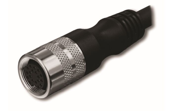 WAGO Kabel 756-3205/140-100  propojovací M16 zásuvka přímá 14pólová, černá