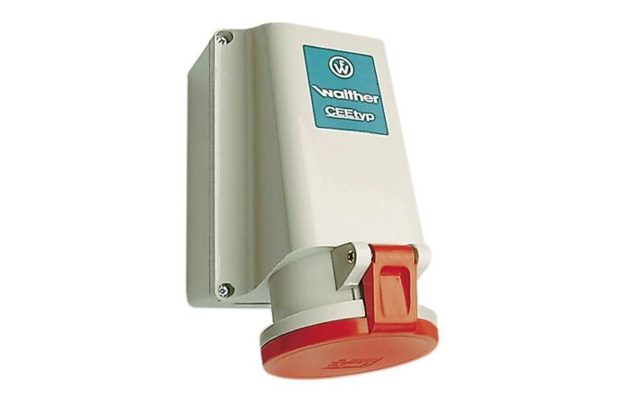 WALTHER 161 Nástěnná zásuvka 63A 5P 400V 6h IP44