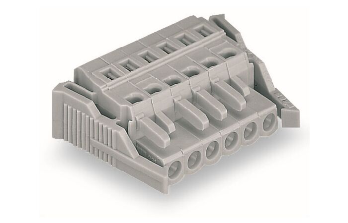 WAGO Konektor 231-114/037-000 1vodičový pružinový CAGE CLAMP® 2,5 mm², šedá