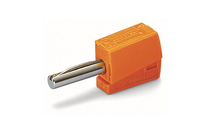 WAGO Konektor 215-211 Banánkový Pro průměr zásuvky 4 mm, oranžová