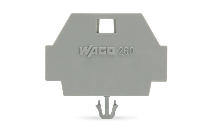 WAGO Bočnice 260-371 koncová se západkou, šedá