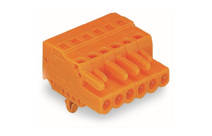 WAGO Konektor 231-318/008-000 1vodičový pružinový CAGE CLAMP® 2,5 mm², oranžová