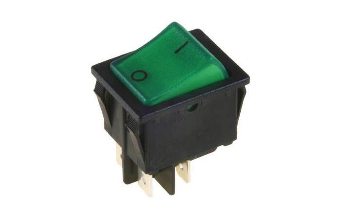 ENIKA Spínač I4715 16A zelený podsvětlený
