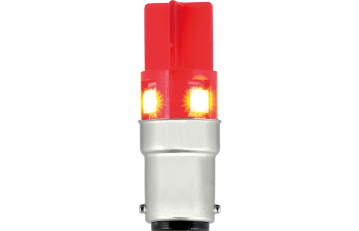 Žár. baj. B15D  230VAC LED rudá 40963