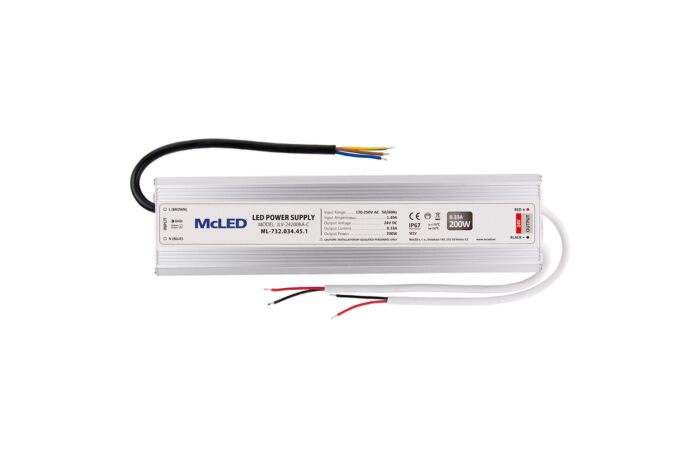 MCLED Napaječ LED  200W 24V/8,33A IP67