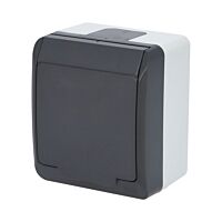 FAMATEL GALATEA Zásuvka 2P+PE IP44 antracit