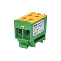 ELEMAN Svorka UK 35/2 PE 1006608 univerzální krytá na DIN lištu, 1pól. 135A zelenožlutá