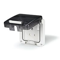 SCAME Zásuvka PROTECTA pod omítku šedá IP66