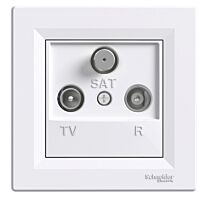 SCHNEIDER Zásuvka Asfora TV-R-SAT průb.bílá 4dB