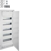 HAGER Rozvodnice VOLTA VH60NE 60TE, 5-řadá, do dutých příček, plastová vana, kovová plná dvířka, šroubové svorky, IP30