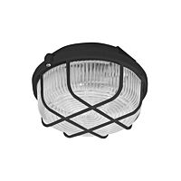 PANLUX Svítidlo KRUH 100W E27 plast IP44 černá