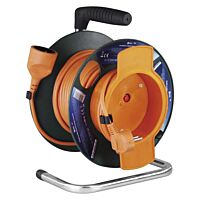 EMOS Přívod prodlužovací  25m zásuvka-spojka1x230V/16A s bubnem IP20 oranžová (H05VVF3G 3x1,5)