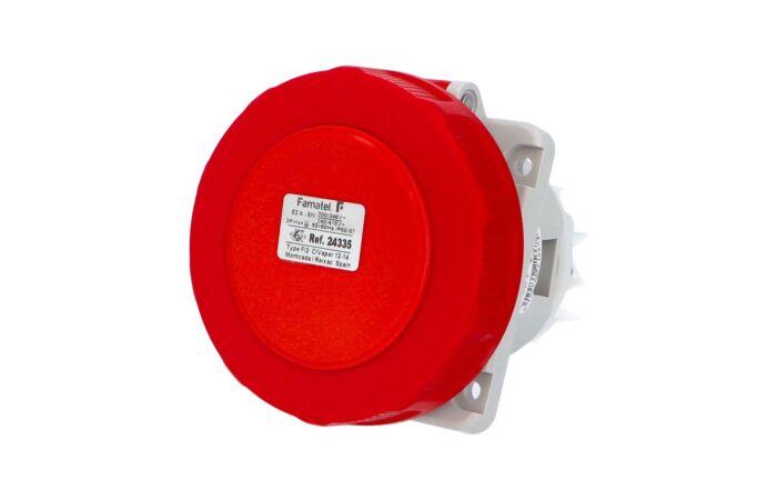 FAMATEL Zásuvka 63A/400V 5P IP67 vestavná šikmá
