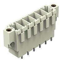 WAGO Konektor 831-3606/108-000 s pájecími piny THT Pájecí kontakt 1,0 × 1,2 mm Rovné provedení, šedá