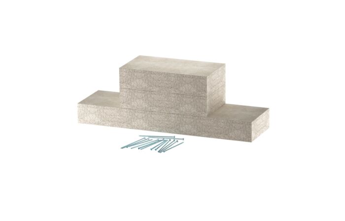 OBO BETTERMANN Nástěnný krycí díl, pro PYROLINE Con, 200x120, šedá Odlehčený beton se skleněnými vlákny  typ PLCD W091220