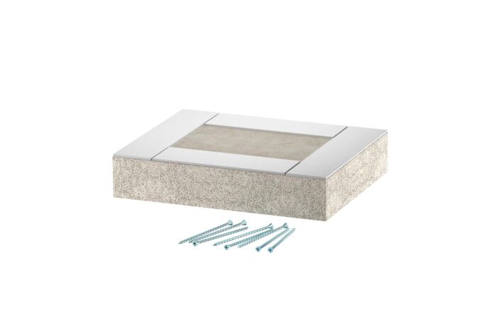 OBO BETTERMANN Koncový díl, pro PYROLINE Con, 100x80, šedá Odlehčený beton se skleněnými vlákny  typ PLCD E060810