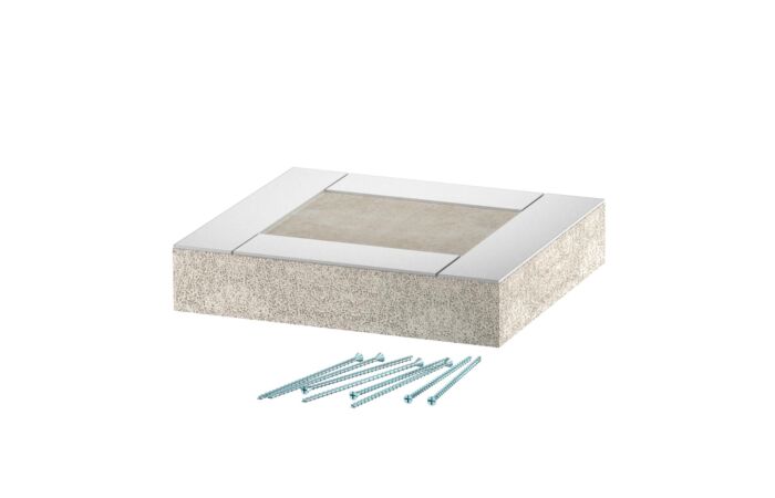 OBO BETTERMANN Koncový díl kanálu, pro PYROLINE Con, 100x80, šedá Odlehčený beton se skleněnými vlákny  typ PLCS E060810
