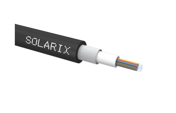 SOLARIX Univerzální kabel CLT Solarix 24VL 50/125 6.5mm LSOH Eca OM2 černý SXKO-CLT-24-OM2-LSOH