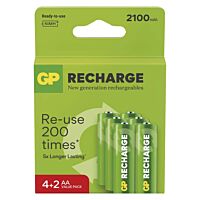 GP NABÍJECÍ BAT RECHARGE 2100 AA (HR6) 6
