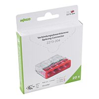 WAGO Svorka 2273-204/995-020 Instalační PUSH WIRE® pro plné vodiče max. 2,5 mm² transparentní