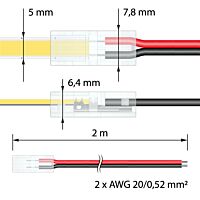 Připojovací konektor jednobarevných COB