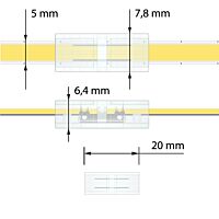 Spojka dvou jednobarevných LED pásků šíř