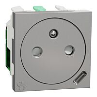 SCHNEIDER Zásuvka Unica skrytá 250V/16A + USB C 10.5W, 2.1A, 2M, Aluminium