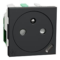 SCHNEIDER Zásuvka Unica skrytá 250V/16A + USB C 10.5W, 2.1A, 2M, Antracit