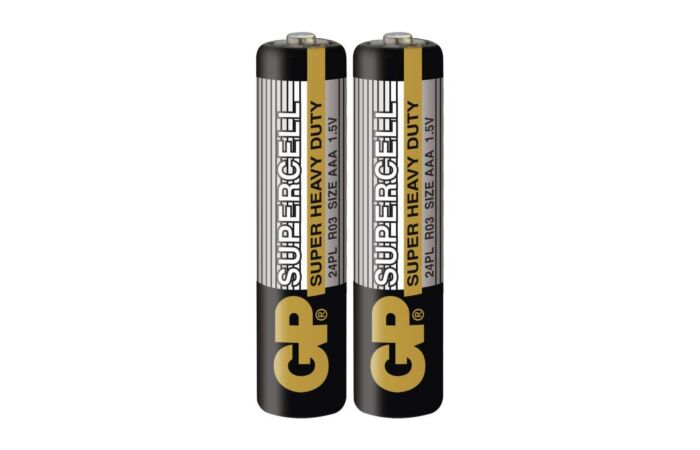 GP Baterie mikrotužková SUPERCELL R03 1,5V AAA fólie 2ks