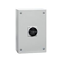 4P odpínač 125A-kovový kryt-ČERNÝ OVLADA