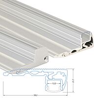 Naslapny hlinikovy profil 59x22 mm, ciry