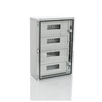 PLASTIM Skříň PP3118 60TE na omítku, průhledná dvířka, IP65