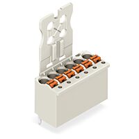 WAGO Konektor 2091-1154 1vodičový (zásuvka) THT, přímý Tlačítko Push-in CAGE CLAMP®, šedá