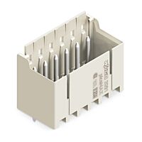 WAGO Konektor 2091-1408 s pájecími piny THT Pájecí kontakt O 1 mm Rovné provedení, šedá