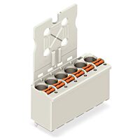 WAGO Konektor 2092-1158 1vodičový (zásuvka) THT, přímý Tlačítko Push-in CAGE CLAMP®, šedá