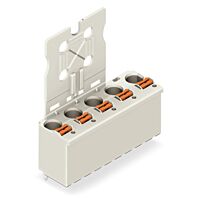 WAGO Konektor 2092-3153 1vodičový (zásuvka) THT, přímý Tlačítko Push-in CAGE CLAMP®, šedá
