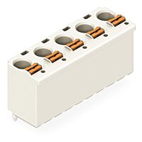 WAGO Konektor 2092-3174 1vodičový (zásuvka) THT, přímý Tlačítko Push-in CAGE CLAMP®, šedá