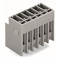 WAGO Konektor 769-639 s pájecími piny THT Pájecí kontakt 1,0 × 1,0 mm Rovné provedení, šedá