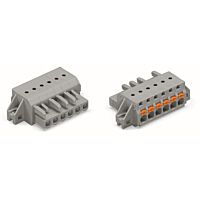 WAGO Konektor 2231-121/031-000 1vodičový pružinový Tlačítko Push-in CAGE CLAMP®, šedá