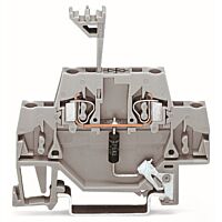 WAGO Svorka 280-502/281-605 pro moduly Dvoupatrová S přímým svodem na nosnou lištu, šedá