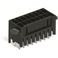 WAGO Konektor 713-1471/037-000 s pájecími piny THT, 2řadý Pájecí kontakt 0,8 × 0,8 mm Rovné provedení, černá