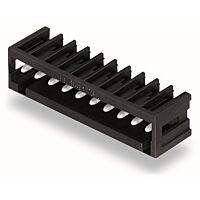 WAGO Konektor 734-266/105-604 s pájecími piny THR Pájecí kontakt 1,0 × 1,0 mm Úhlové provedení, černá