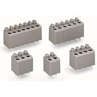 WAGO Svorka 735-306 na desky plošných spojů Tlačítko 1,5 mm², šedá