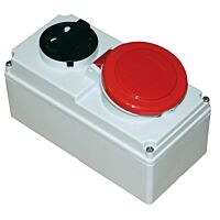 Zásuvka 32A/400V 5-pól. IP44 s blok.